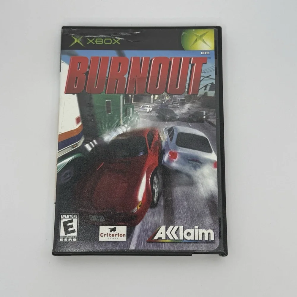 Burnout (Microsoft Xbox, 2002) Blockbuster Case and Game Only Tested Working